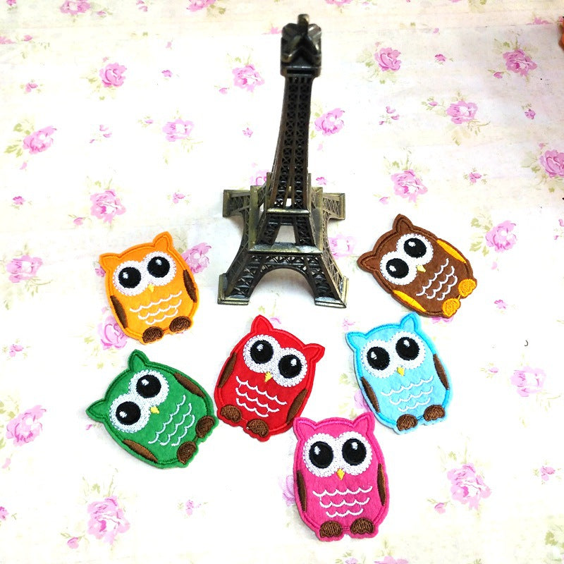 6pcs Owl Embroidered Iron-On Patches for Creative Projects