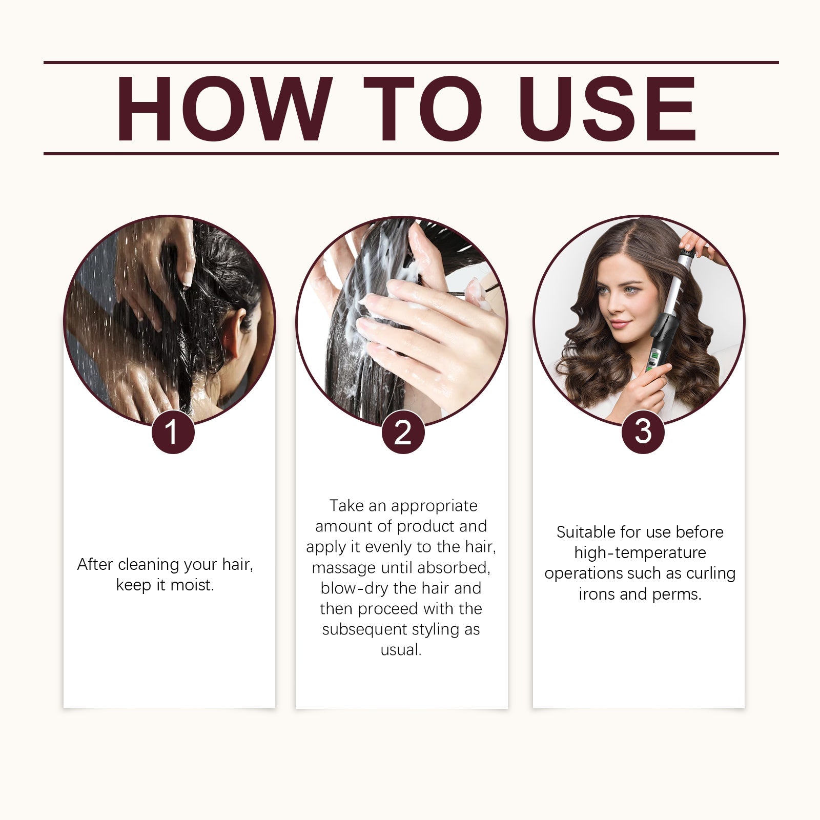 Heat Protection Free Shampoo Mask Gently Curing Dry, Split And Frizzy Hair At The End Of Hair Smooth And Bright Hair Mask - Korvel