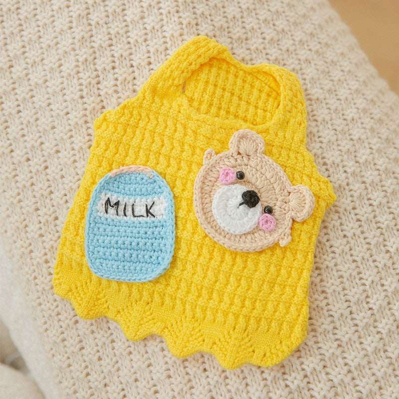 New Cute Cat Clothes Hair proof Autumn Puppet Kitten English Short Blue Cat Pet Autumn Winter Cat Sweater - Korvel