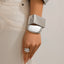 Retro Personalized Metal Square Mirror Bracelet
