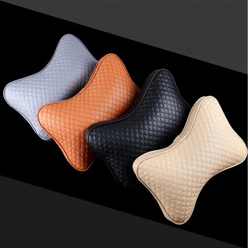 Luxury Linen Car Headrest Pillow - Unisex Neck Rest Cushion