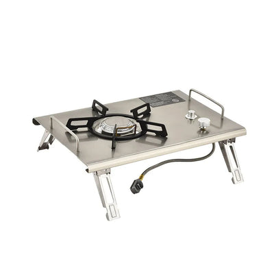 Camping Gas Stove Foldable IGT Gas Stove 4000W Stainless Steel Camping Table Stove Portable Outdoor Picnic Desktop Furnace - Korvel