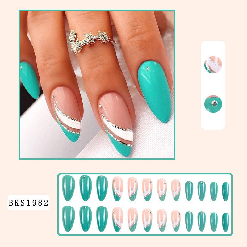 Mid-Length Almond Nail Art Patches for Stylish Looks