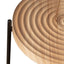 Modern Thread Design Round Coffee Table MDF Table Top with Cross Legs Metal Base(Set of 2 pcs ) - Korvel