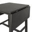 TOPMAX 5-piece square wooden pendant light expandable dining table set with 4 ladder back chairs  Gray - Korvel