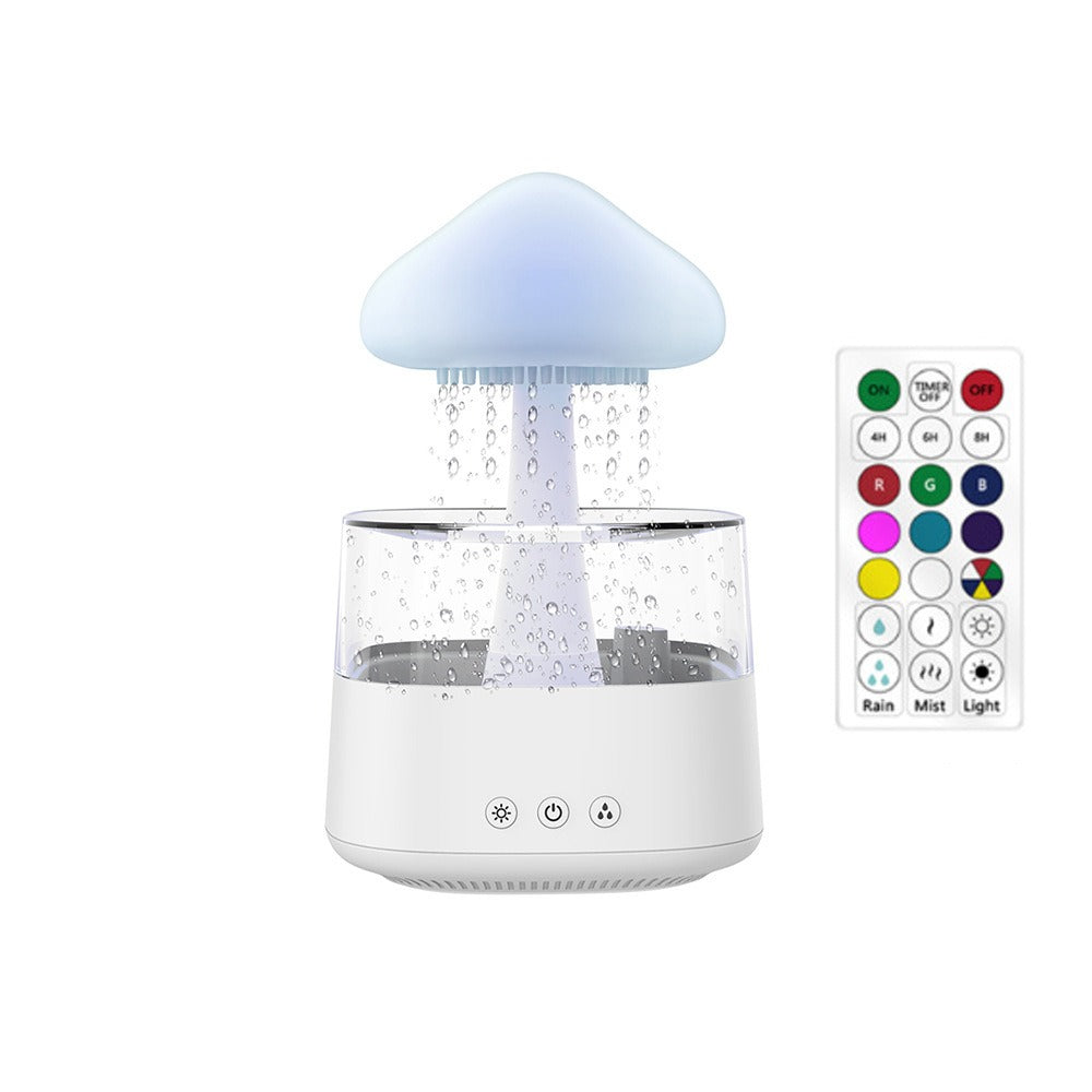 New Designed Cool Mist Essential Oil 7 Colors LED Night Light Wood Grain Cloud Rain Water Air Humidifier - Korvel