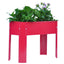 Mini Elevated garden bed, metal elevated outdoor flowerpot box, suitable for backyard and terrace, large flowerpot Red + Steel - Korvel