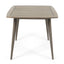 Outdoor Square Acacia Wood Table with Straight Legs, Gray - Korvel