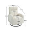 Silla mecedora giratoria tapizada JiaDa en beige