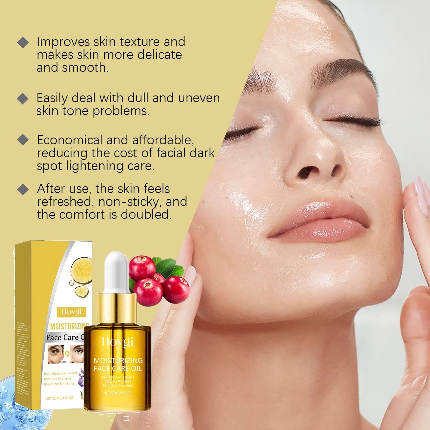 Premium Facial Essential Oil for Hydration and Brightening