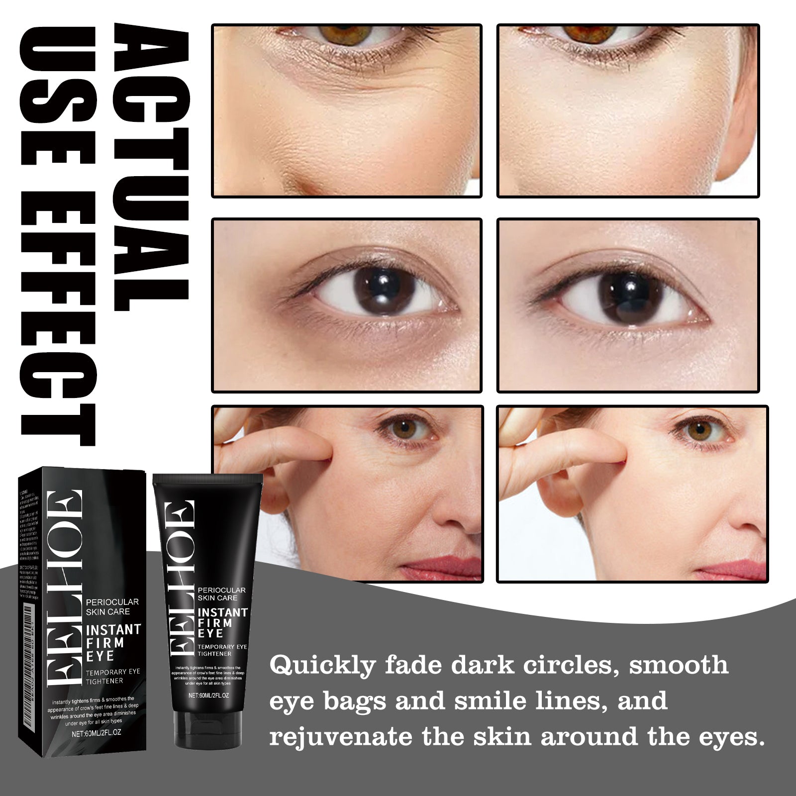Eye Firming and Lifting Cream Reduces fine lines and Wrinkles, firming and Moisturizing Skin, hydrating and anti-wrinkle eye cream - Korvel