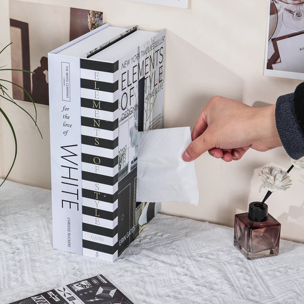 Elegant Book Style Tissue Box Holder for Home and Office