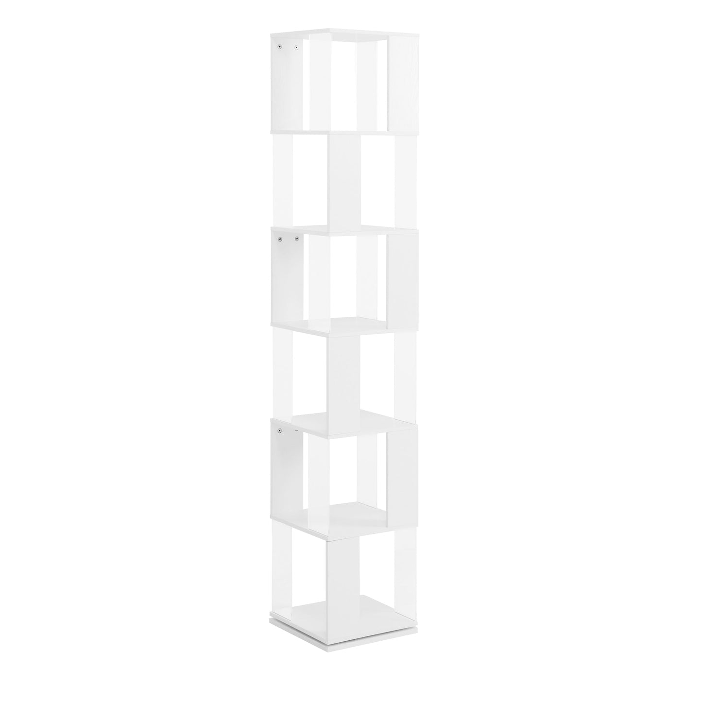 6-Layer Rotating Acrylic Bookshelf for Creative Spaces