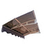 DA5934W Series Door Window Awning Canopy Made of 0.137 Inch Thick Crystal Solid Polycarbonate Sheet in size of 59" Wide x 34" - Korvel