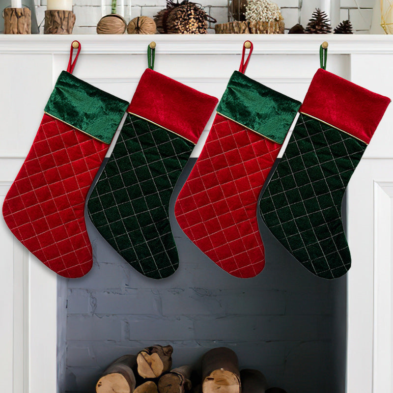Christmas Socks Decorations Pet Christmas Fireplace Christmas Tree Pendant Gift Bag Socks - Korvel