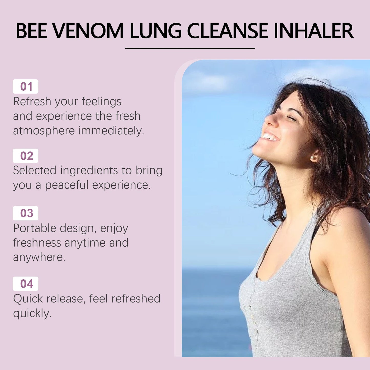 Inhalateur de Nettoyage des Poumons au Venin d'Abeille - Aspirateur Nasal Portable