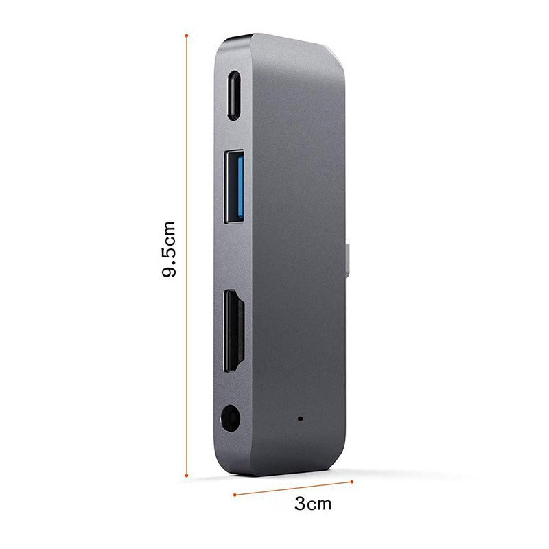 Suitable for iPad Pro Hub USB-C to HDMI+3.5+USB+PD Hub Type-C docking station - Korvel
