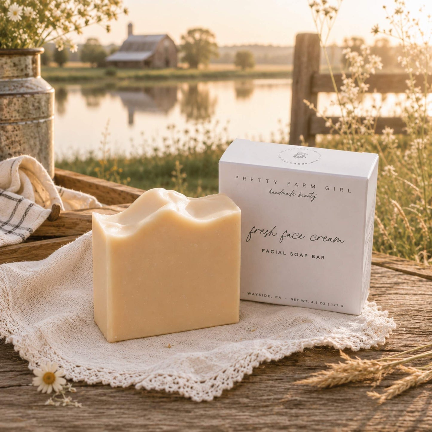 Barra facial de crema fresca