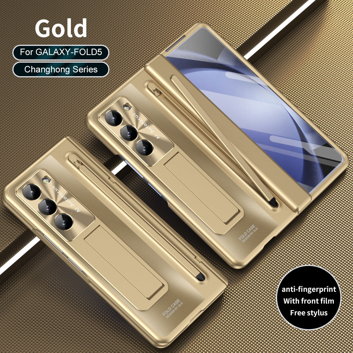 Suitable for Samsung Galaxy Z Fold6 mobile phone case shell film integrated bracket with stylus Z Fold5 anti-fall - Korvel