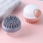 Hair Wash Comb Clear Brush Fluid Press Scalp Massage Bath Cleaning Shower Brush Home Shampoo Scrubber - Korvel