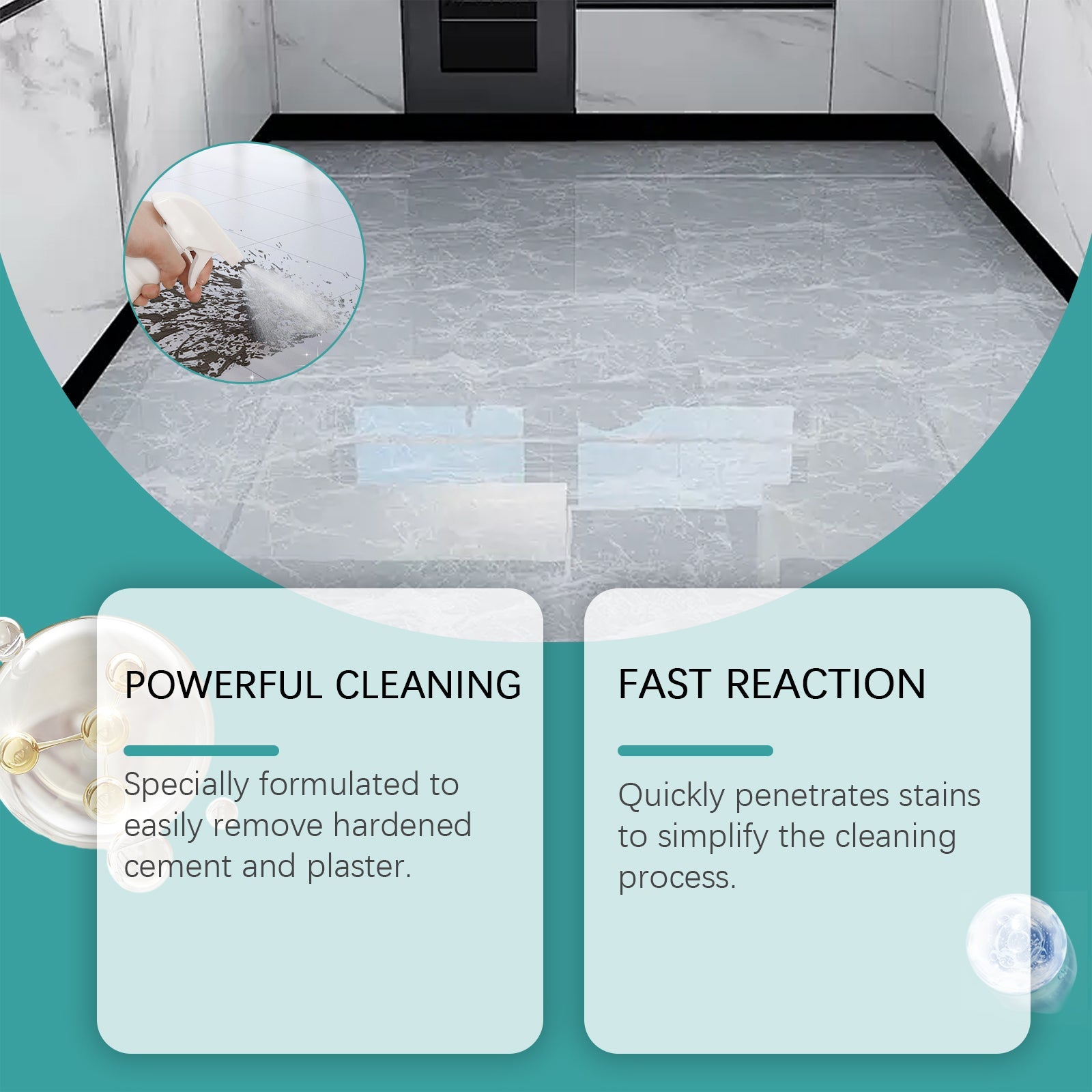 Cement Stain Cleaner Dissolves Wall Tile Cement Ash Concrete Cleaning Cleaner - Korvel