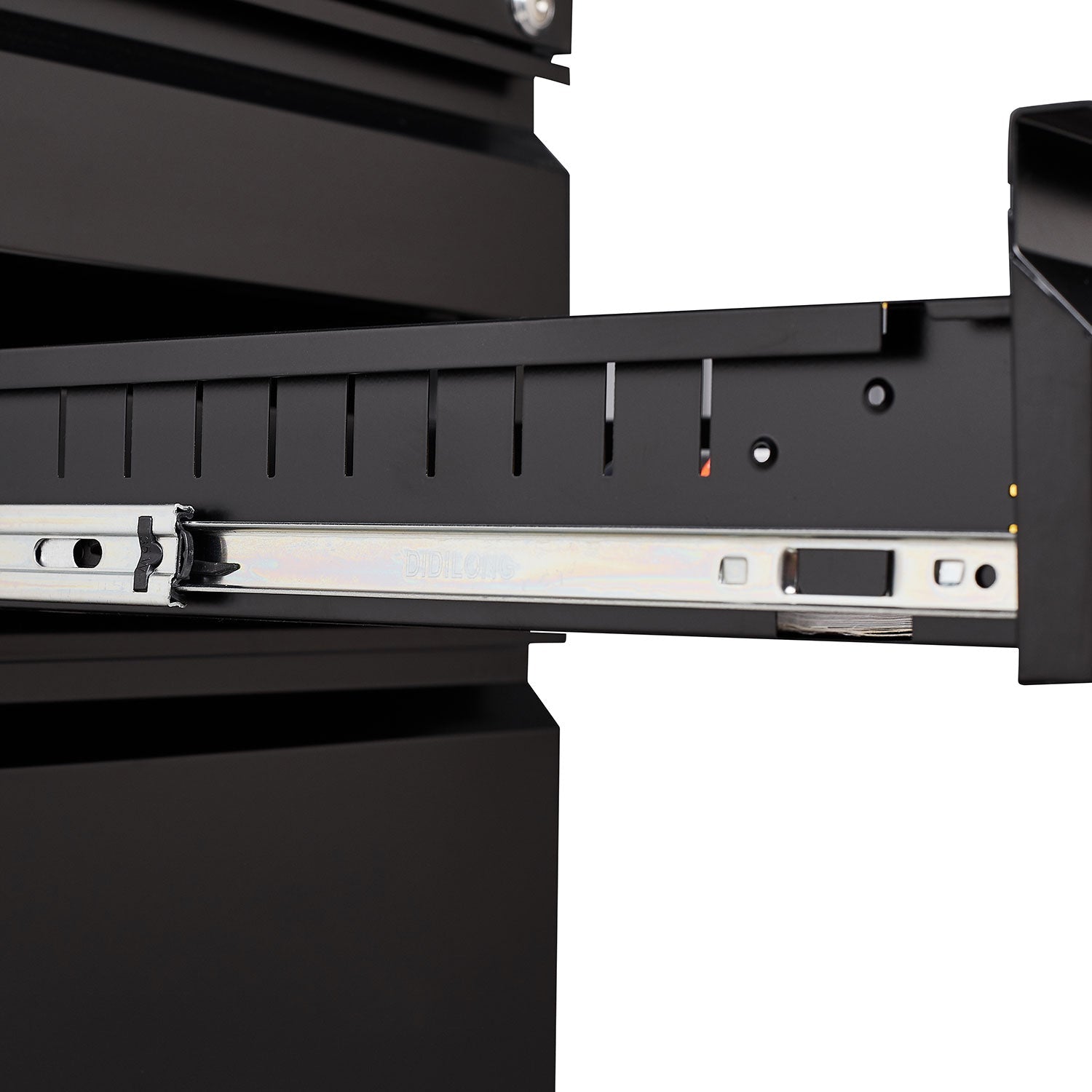 Locked three drawer storage mobile metal filing cabinet with pre installed wheels under the desk filing cabinet - Korvel