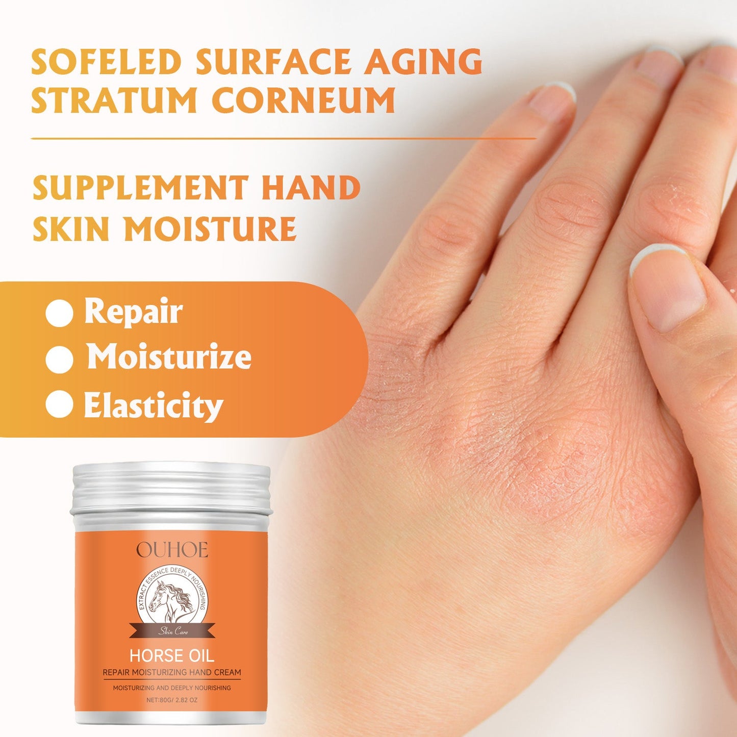 Repair Moisturizing Hand Cream, Moisturizing Moisturizing And Moisturizing Hand Care Anti-Freezing Anti-Cracking Refreshing And Non-Greasy - Korvel