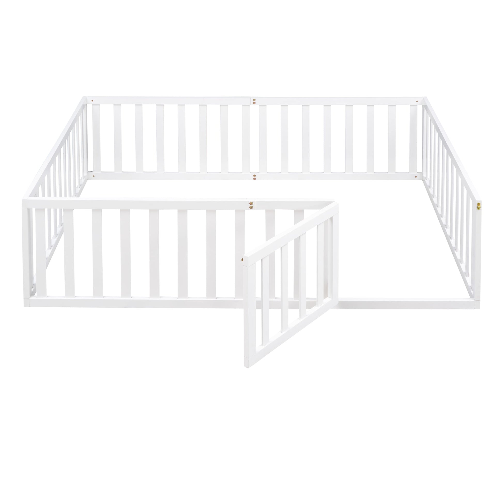 Full Size Wood Daybed Frame with Fence White(OLD SKU:WF289662AAK) - Korvel