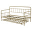 Elegant Bronze Metal Frame Daybed with Trundle