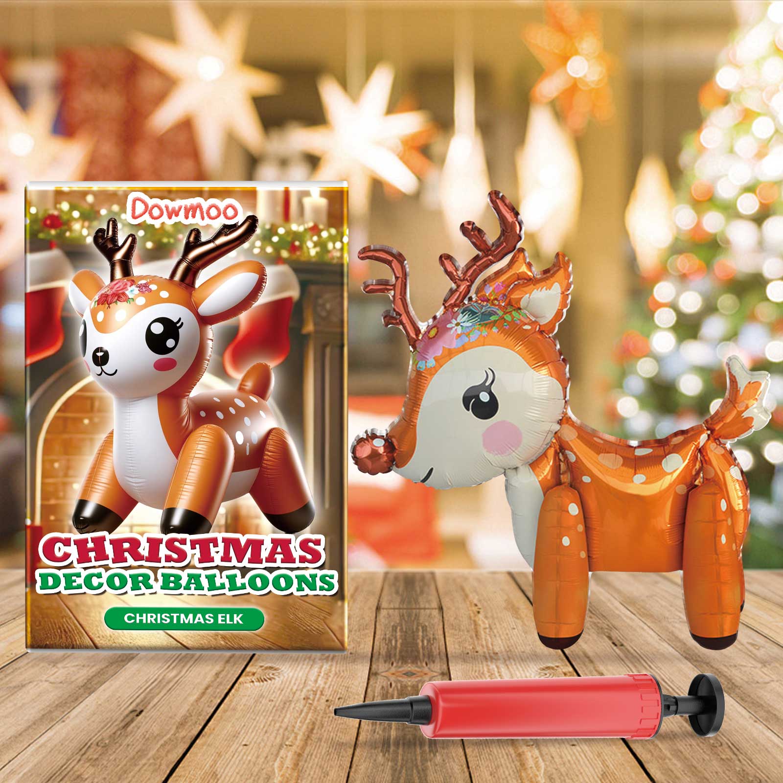 Christmas Balloons Balloon Standing Santa Claus Reindeer Christmas Tree Event Atmosphere Arrangement - Korvel