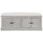 TREXM storage table with 4 doors and adjustable shelves and detachable cushioned shoe stand(Gray Wash) - Korvel
