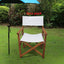 Premium Wooden Folding Chair Set - 2pcs in White Canvas