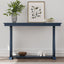 48-Inch Rustic Vintage Console Table --- Farmhouse Style Entryway Table with Open Shelf and Sturdy Construction (Navy) - Korvel