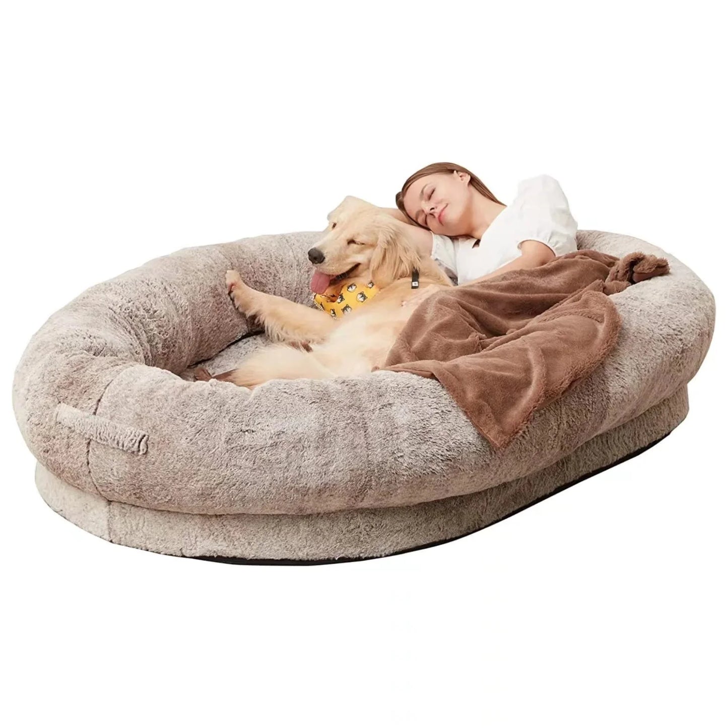 Cama Humana Sobredimensionada para Perros - Desmontable y Lavable