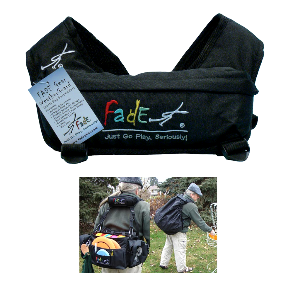 FADE Gear WeatherGuard Disc Golf Bag Suspenders with Rain Cover - Korvel