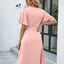 Robe Maxi à Encolure en V et Fente