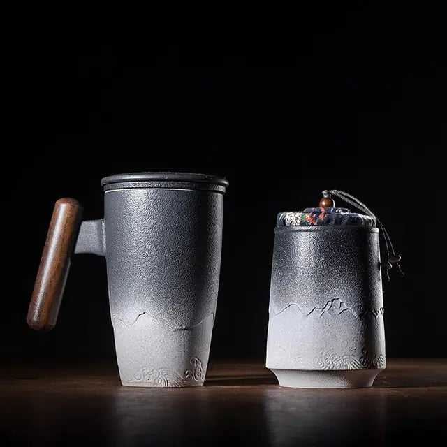 Ensemble de tasses à café en céramique rétro