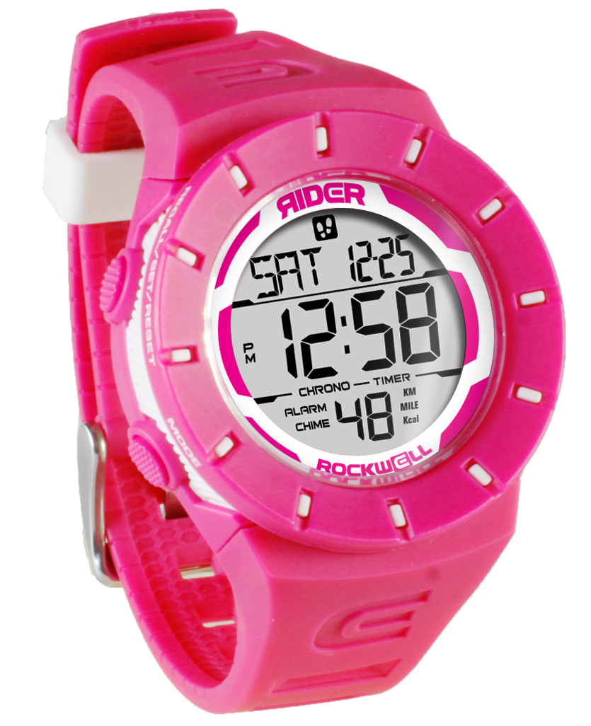 Coliseum Fit™ Forum Watch in Vibrant Pink and White - Korvel