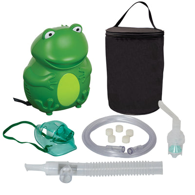 Pediatric Frog Nebulizer with Reusable Components & Carry Bag