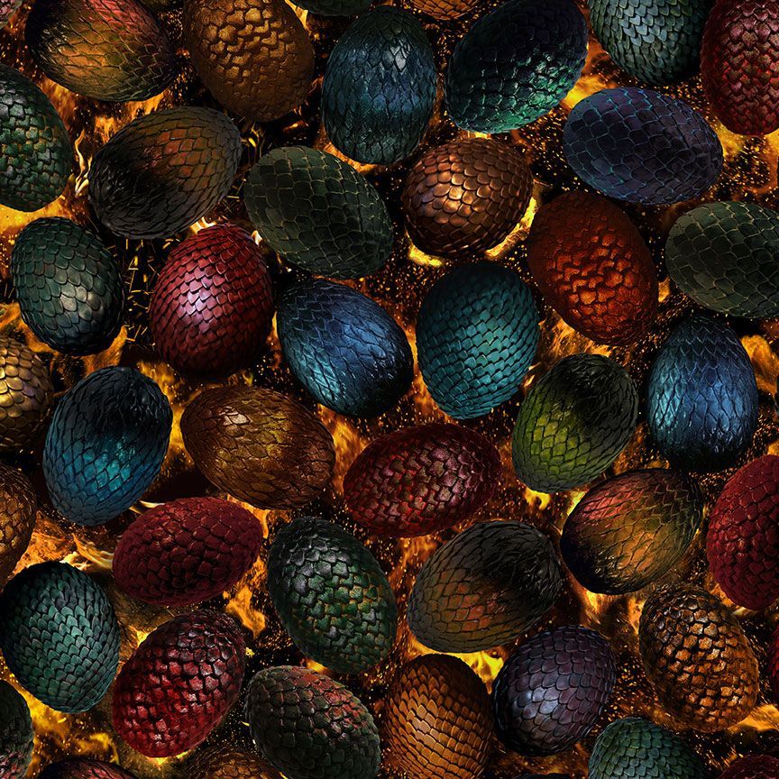 Multi Dragon's Eggs Cotton Fabric - 44"/45" Per Yard