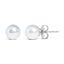 Boucles d'oreilles en perles d'eau douce cultivées en or blanc 14 carats