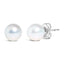Boucles d'oreilles en perles d'eau douce cultivées en or blanc 14 carats