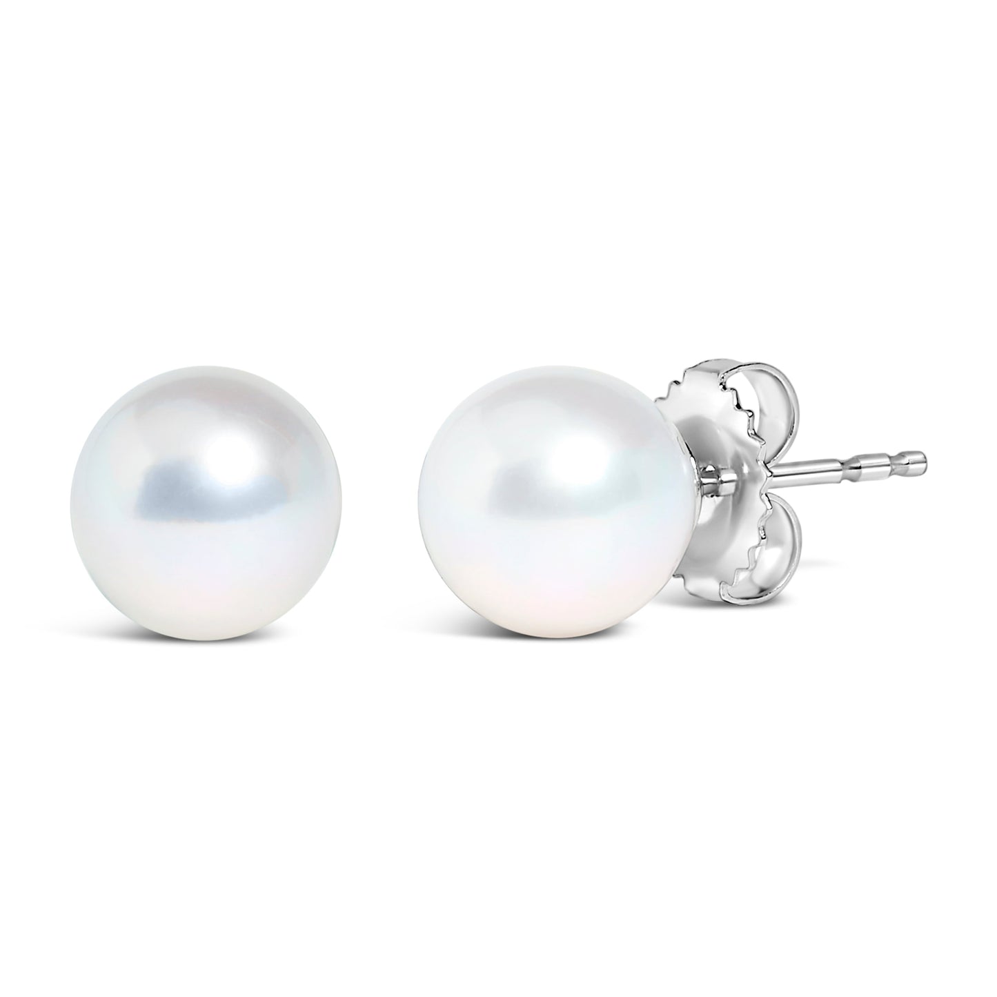 Boucles d'oreilles en perles d'eau douce cultivées en or blanc 14 carats