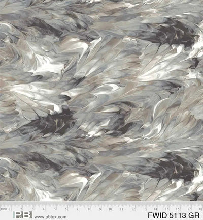 Tissu Large en Coton Fluidité Grise au Yard