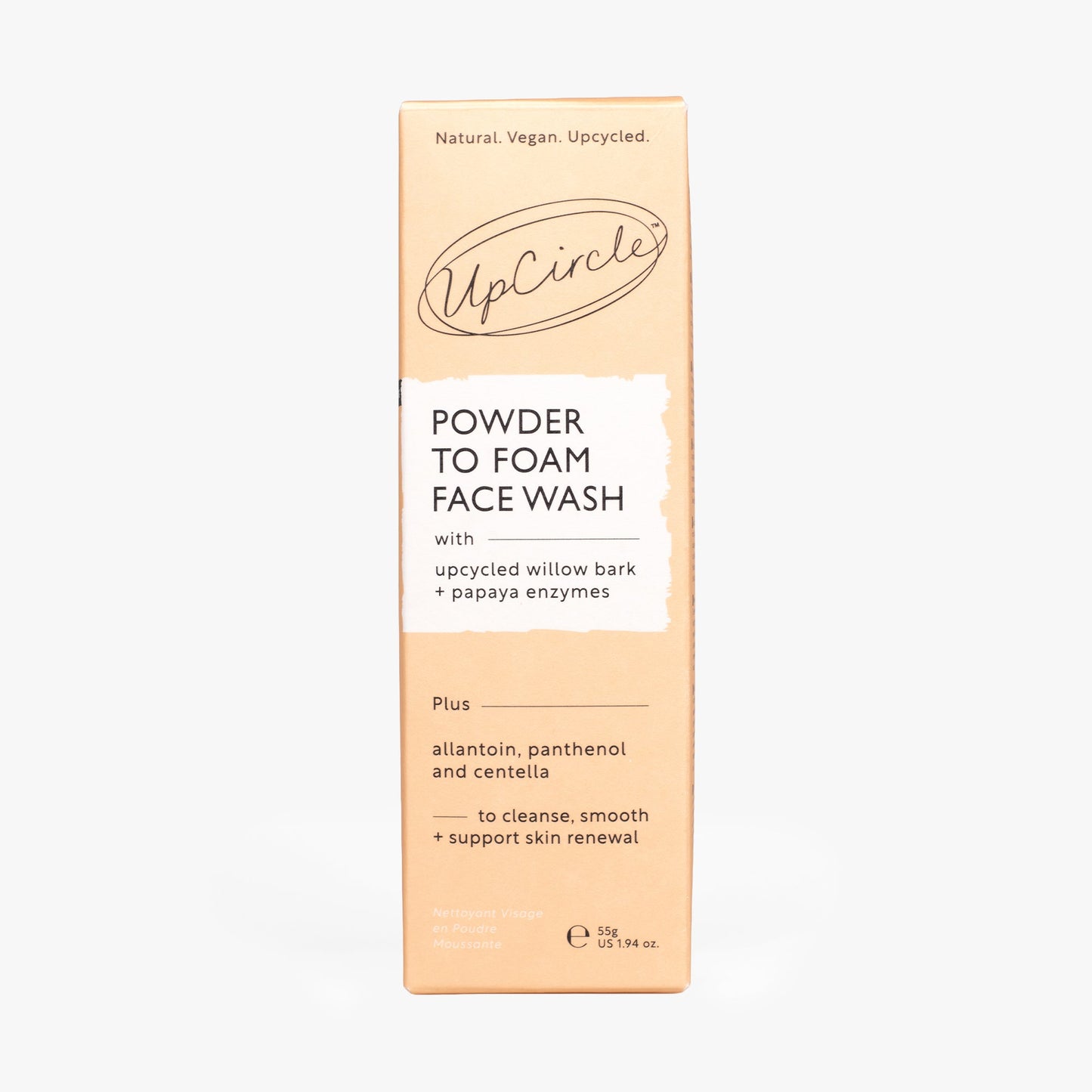 Nettoyant Visage Poudre à Mousse avec Écorce de Saule et Enzymes de Papaye