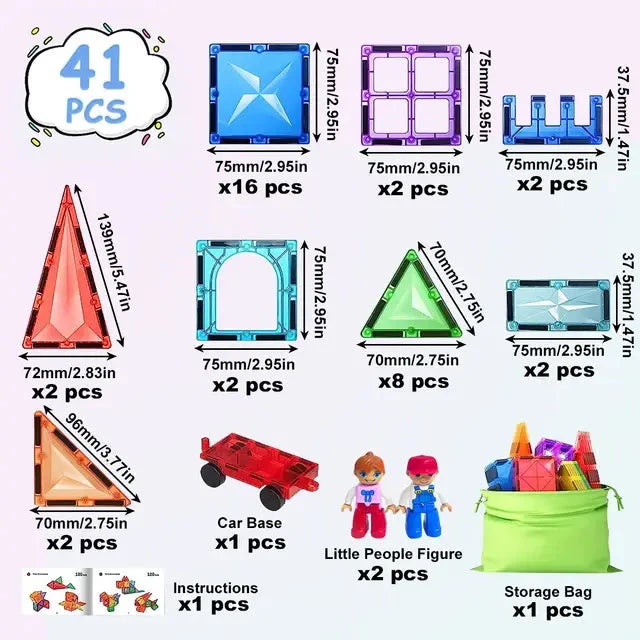 Set de construction de blocs magnétiques pour enfants