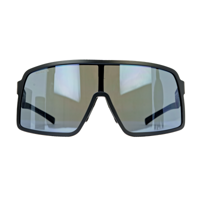 Forza Sunglasses - Black/Silver with Anti-Reflective Mirrored Lenses - Korvel