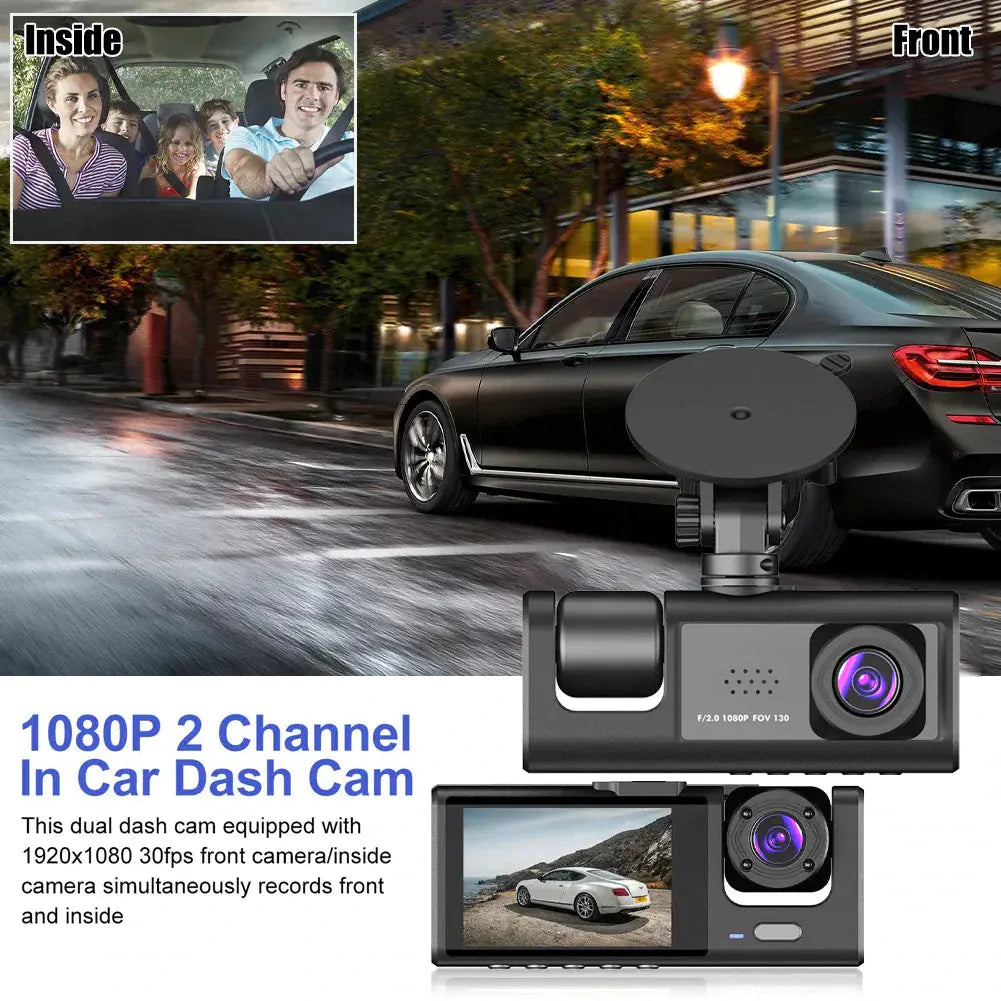 Premium Dual Lens HD 1080P Dash Cam for Comprehensive Coverage