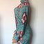 Vestido Mini de Estampado Bohemio - Manga Larga, Ajuste Casual para Otoño e Invierno