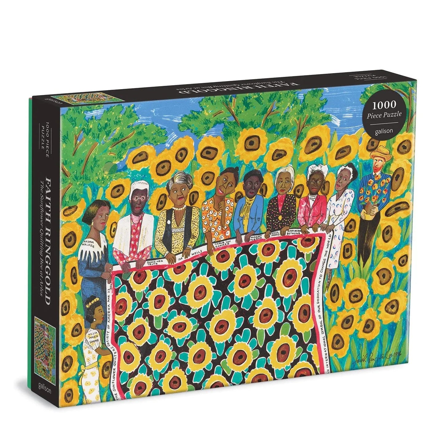 Rompecabezas de 1000 piezas de Faith Ringgold The Sunflower Quilting Bee at Arles
